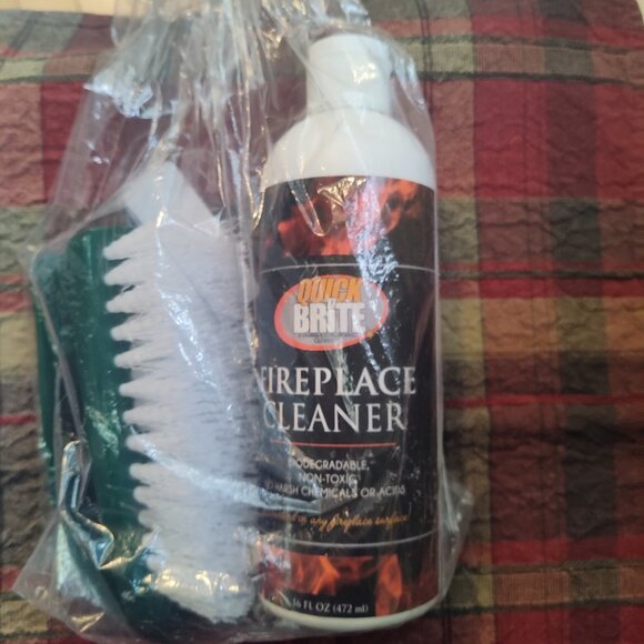 Other - Quick N Brite Fireplace Cleaner with Scrub Brush
